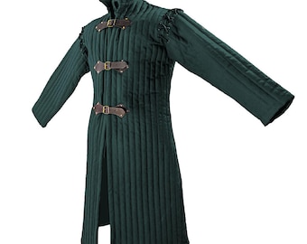 Gambeson imbottito medievale: giacca da cavaliere in cotone