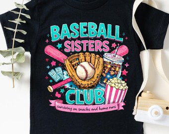 Baseball Sisters Club Shirt, Retro Baseball Sister Shirt, Baseball Sis Tee, Trendy Game Day Shirts, Baseball Fan Gift, Baseball Season Shirt