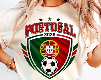 Portugal 2026 Soccer Shirt, Portugal Soccer Fan Gift, Portuguese Supporter Shirt, Portugal Pride Shirt, Retro Portugal Soccer Shirt,Game Day