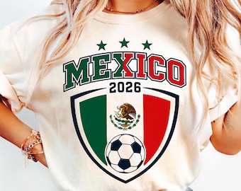 Mexico Soccer Fan Shirt, Mexican Soccer Supporter Gift, Mexican Soccer Graphic Tees, Patriotic World Football Fan Tee, Retro Mexico T-Shirt