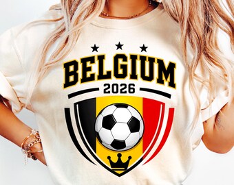 Belgium Soccer Fan Shirt, Belgium Soccer Team Shirt, Unisex Fan Apparel Gift,Belgian Pride Football Fan Tee,Supporter Gift,World Tournament