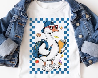 School Goose Shirt, First Day Outfit, Funny Animal Back To School Tee, Boys Back To School Shirt, First Day of School Outfit, 1st Day School