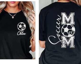 Soccer Mom T Shirt, Personalized Soccer T-Shirt, Soccer Mama Tees, Soccer Mom Life Shirt, Game Day Vibes,Soccer Season,Sports Mom Gift Shirt