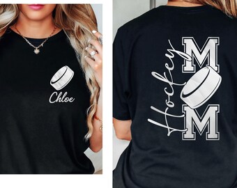 Hockey Mom Shirt, Personalized Hockey Mama T-Shirt,Hockey Game Day Shirt,Hockey Vibes Shirt,Gift for Hockey Lover,Hockey Tees,Sports Mom Tee