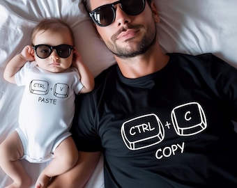 Ctrl C Ctrl V Matching Shirts,Dad and Baby Shirt Set,Copy Paste Matching Shirts,Father and Baby Matching Shirts,Daddy and Daughter/Son Shirt