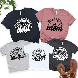 Volleyball Family Shirts, Biggest Fan Shirts, Volleyball Girl Matching Gift,Volleyball Season Shirt,Volleyball Mom,Dad,Brother,Sister,Cousin