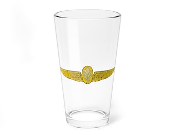 Aviation Physiologist Wings Pint Glass, Navy Medical Corps