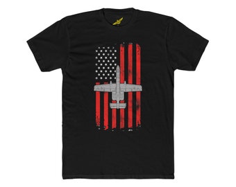 A-10 Thunderbolt II / Warthog Patriotic Flag Tee, US Air Force Ground Attack Aircraft