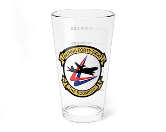 VP-48 Boomers Fuel Low Pint Glass - Navy Patrol Squadron flying the P-3 Orion