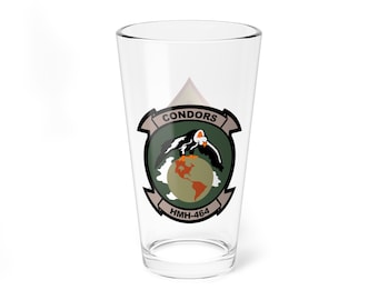 HMH-464 "Condors" Personalized Pint Glass, Marine Heavy Lift Helicopter Squadron fyling the CH-53E Super Stallion