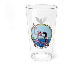 VP-91 Pink Panthers AE2 Pint Glass - Navy Patrol Squadron flying the P-3 Orion