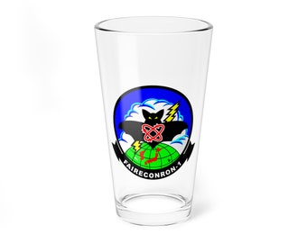 VQ-1 [Legacy Logo] &quot;World Watchers&quot; Aircrewman Pint Glass FAIRECONRON flying the EP-3E Aries for retired and veteran Sailors.