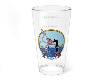 VP-91 Pink Panthers Fuel Low Pint Glass - Navy Patrol Squadron flying the P-3 Orion - Hippy's Goodness