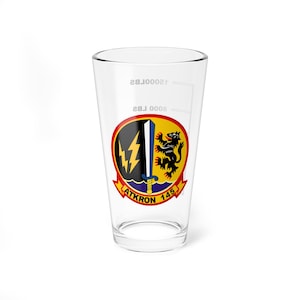 VA-145 &quot;Swordsmen&quot; Fuel Low Pint Glass, Navy Attack Squadron Flying the A-6 Intruder