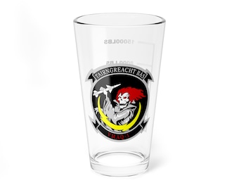 VMAQ-1 Banshees Fuel Low Pint Glass, Marine  Electronic Attack Squadron Flying the EA-6B Prowler and EA-18G Growler