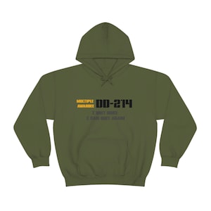 DD-214 Moletom com capuz múltiplo premiado, Veterano, DD-214, Exército, Marinha, Força Aérea, Fuzileiros Navais, Serviço Prioritário Patriota, Aposentado, Reservista