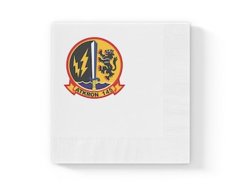 VA-145 White Coined Napkins