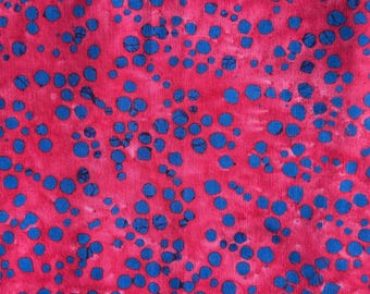 Batik Cotton Fabric for Quilts and Sewing Projects, Gift for Quilter, Soft Colorful Material Sold By The Yard and Half Yard, Sewing Fabric