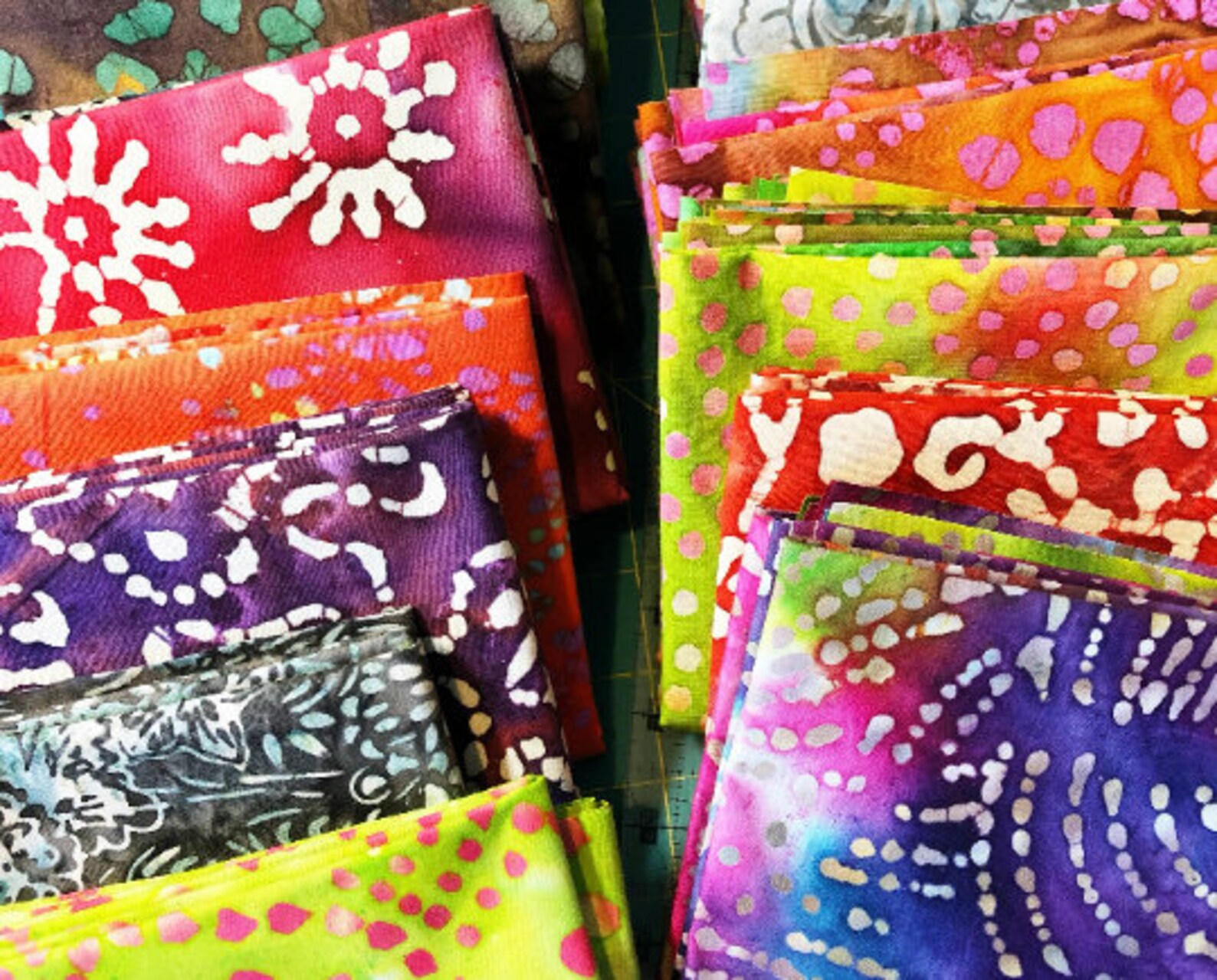 Batik Pattern Square Batik Charm Squares Fabric Charm Pack 5 Inch Bright Charm - Etsy