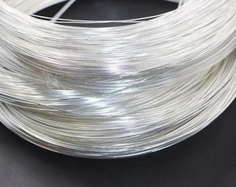 Sterling Silver Wire 0.3mm, 1 Meter, 925 Silver Jewelry Making Wire, Beading & Wire Wrapping Supplies, DIY Bracelet Necklace Findings