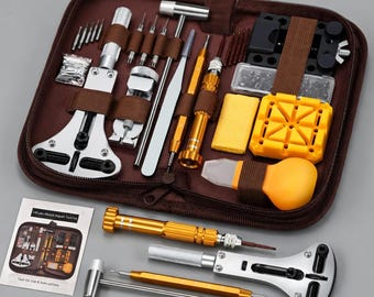 Complete Watch Repair Toolkit – Link Removal, Band Adjustment, Case Opener, Battery Replacement