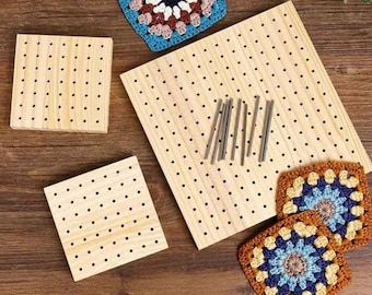 Bamboo Crochet Blocking Board Granny Square Block Plate Tool