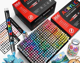 Markers Brush Tip Art Pens for DIY Painting Drawing Craft Supplies