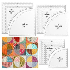 Quilting Rulers, Transparent Acrylic, Large Curved, Fabric Cutting Templates, Creative Patchwork Smooth Line Pattern, DIY Sewing Accessories