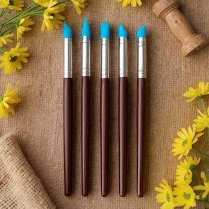 Silicone Clay Sculpting Tools Set, Double-Ended Pottery Modeling Carving Brushes,DIY Crafts