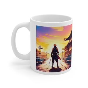 Zenitsu Agatsuma Mug, Demon Slayer Gift for Anime Lover, Zenitsu Ceramic Coffee Mug, Cool Anime Cup