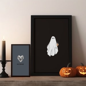 halloween prints , halloween decor , halloween art print  ,  halloween wall art , digital prints , two prints