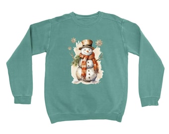 Christmas Holiday Snowman Crewneck Sweatshirt Gift