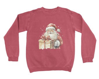 Santa Claus Christmas Holiday Seasonal Crewneck Sweatshirt Gift
