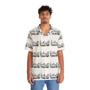 Men&#39;s Football Family Hawaiian Shirt: Aloha Beach Wedding Attire