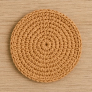 Crochet Coaster Pattern, DIY Round Tutorial for Beginners