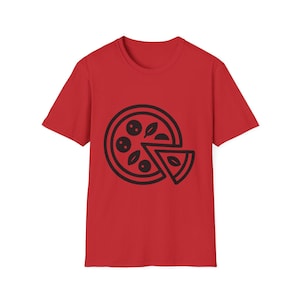 Camiseta Confortável para Amantes de Pizza: Camiseta de Algodão Softstyle - Presente para Amantes de Comida