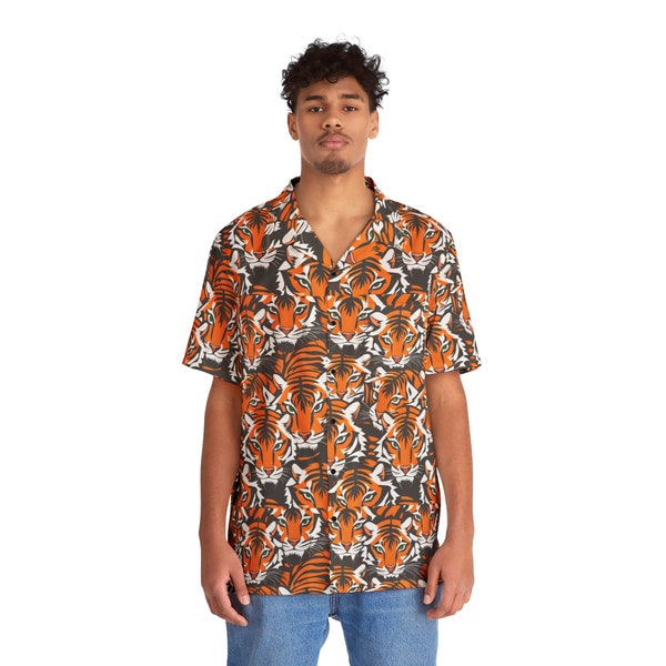 Tiger Men's fan of Hawaiian Shirt (AOP)