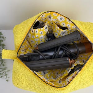 Dyson Airwrap Bag , Towel Fabric Hair Tool Bag: Travel Toiletry ,  Cosmetic Organizer