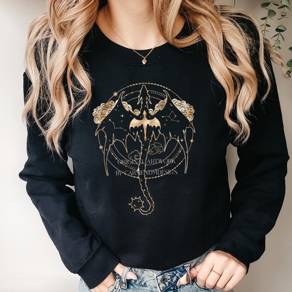 Celestial Tairn and Andarna - Fourth Wing - Rebecca Yarros - OFFICIALLY LICENSED - Sweatshirt