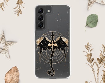 Celestial Tairn and Andarna - Fourth Wing - Rebecca Yarros - OFFICIALLY LICENSED - Samsung Clear Phone Case