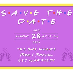 Quello con il matrimonio: Invito a tema AMICI - Salva la data - Personalizzabile e unico - Central Perk Love. Articoli coordinati disponibili!