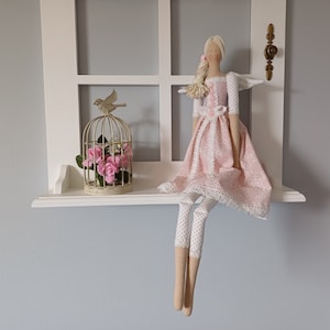 Handmade Fabric Angel Doll – Vintage Tilda-Style Soft Doll – Shabby Chic Home & Nursery Decor Gift