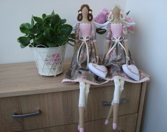 Handmade Tilda Angel Doll - Soft, Pastel, Creative Fabric - Perfect Birthday Gift or Room Decor - Shop Unique Cloth Dolls Now