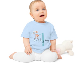 1 Year Birthday Boy Baby T-Shirt - 1st Year Baby Shirt