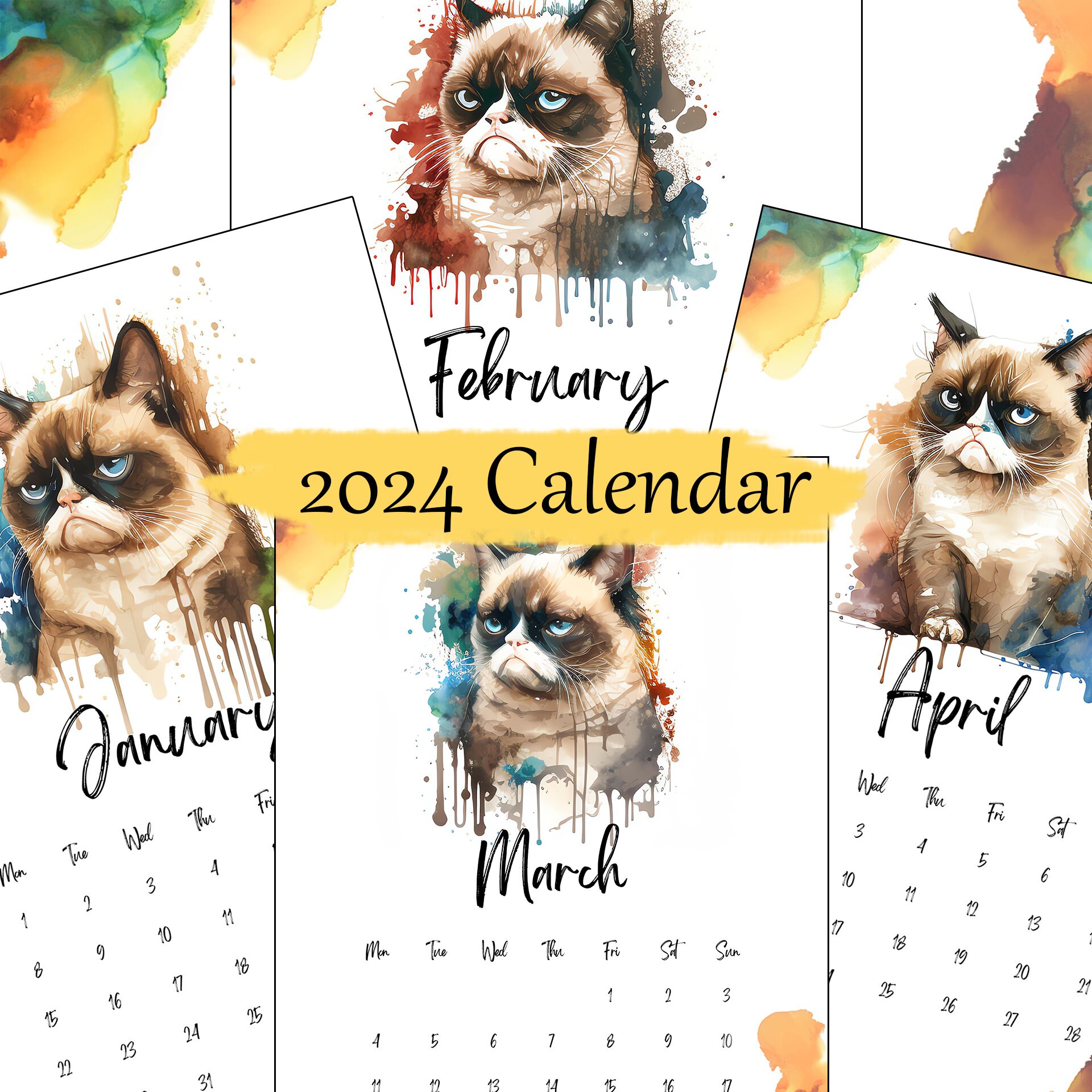 Grumpy Cat Calendar - Etsy