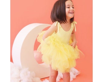 Luna Yellow Tutu Dress