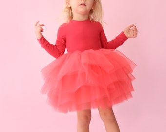 Luna Coral Tutu Dress