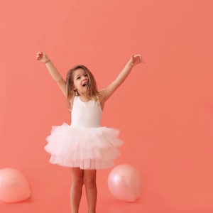 Luna White Sleeveless Tutu Dress image 1