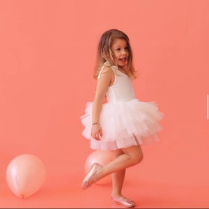 Luna White Sleeveless Tutu Dress image 2