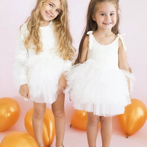 Luna White Sleeveless Tutu Dress image 3